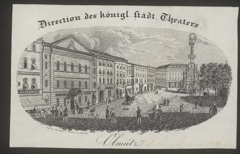 Olmütz, Stadtheater, Alternativtitel: Olmütz, Städtisches Theater, Titel in Vorlageform: Direction des königl. städt. Theaters. Olmütz