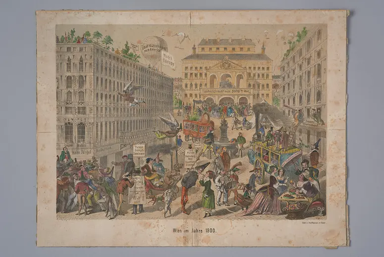 Wien im Jahre 1900, Suchtitel: Wien, Theater an der Wien, Verweis auf Stücktitel: Der Zauberschleier