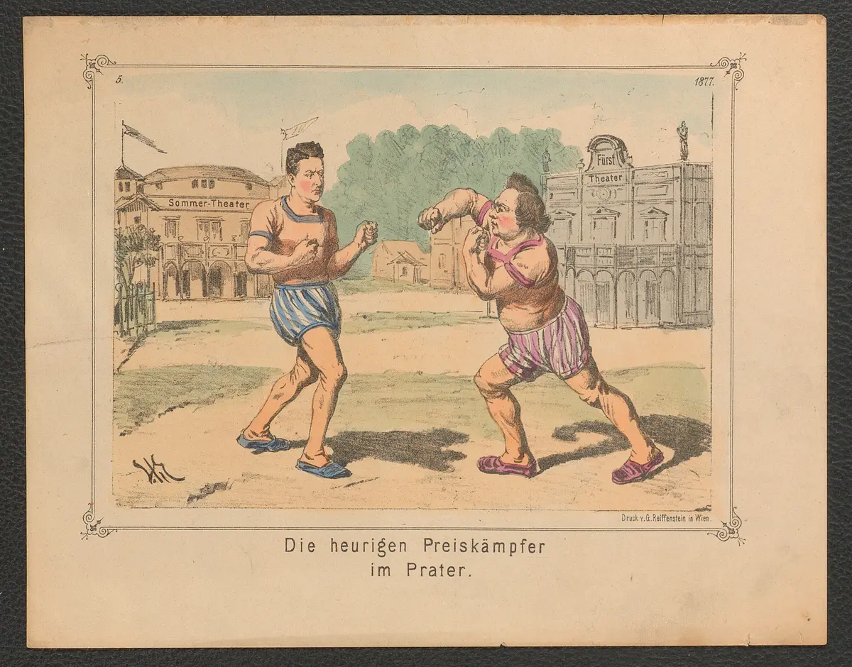 Die heurigen Preiskämpfer im Prater, Name der Zeitschrift: Hans-Jörgel von Gumpolskirchen, Weiterer Titel: Wien, Sommertheater im k.k. Prater, Weiterer Titel: Wien, Fürsttheater