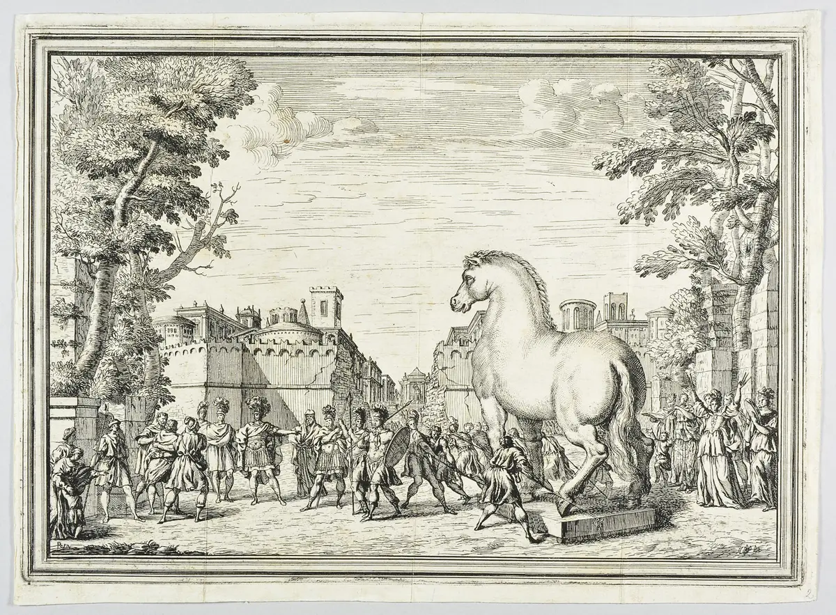 Il Greco in Troia, Titel in Vorlageform: Il Greco in Troia festa teatrale rappresentata in Firenze per le nozze de' serenissimi sposi Ferdinando terzo principe di Toscana, e Violante Beatrice principessa di Baviera