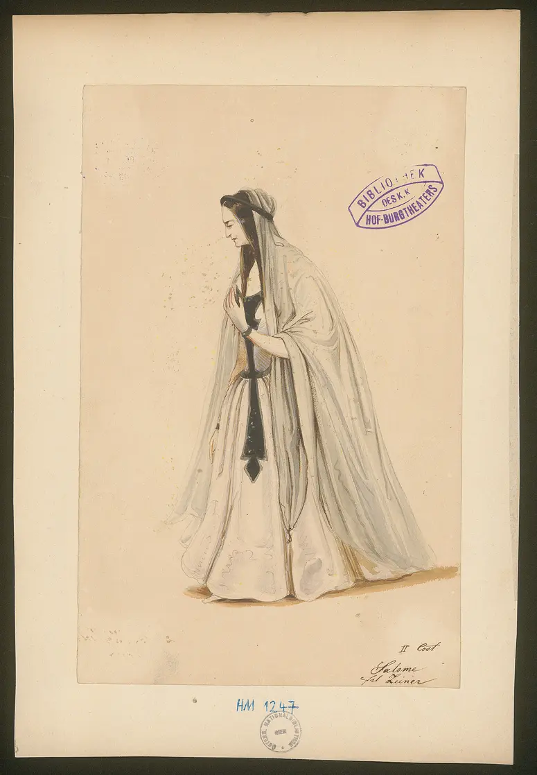 Herodes und Mariamne, Titel der Serie: Figurinen des k.k. Hof-Burgtheaters