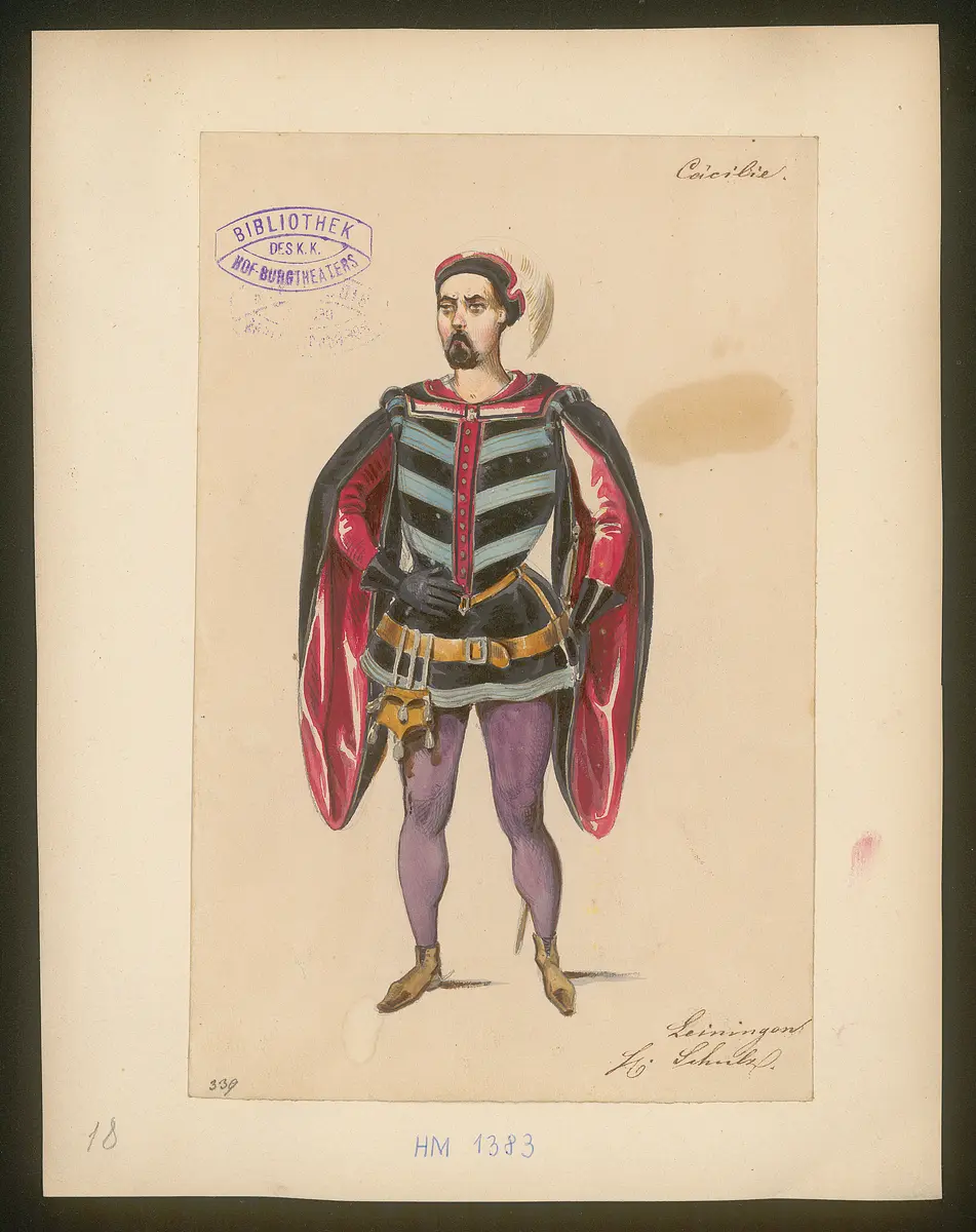 Cäcilia von Albano, Titel der Serie: Figurinen des k.k. Hof-Burgtheaters