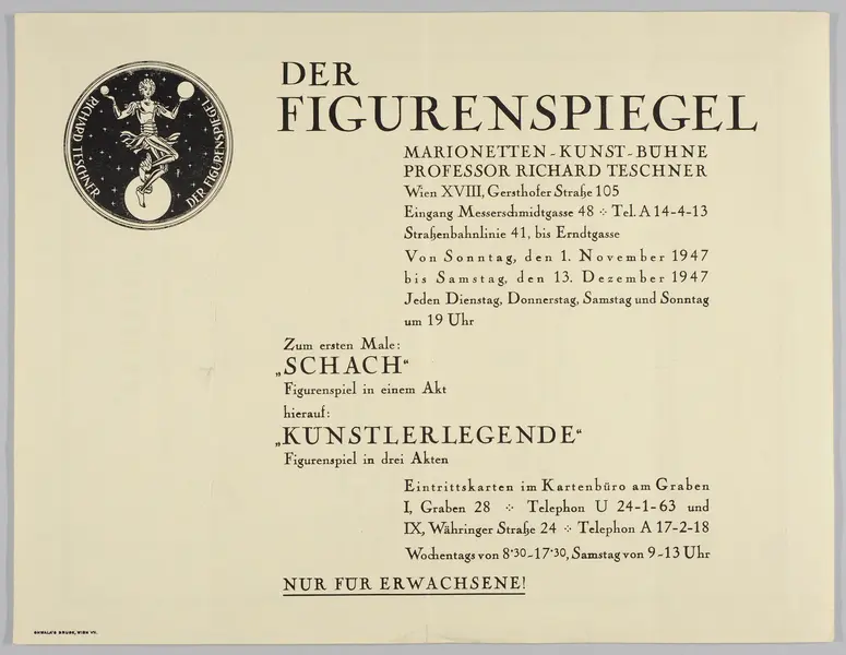 Der Figurenspiegel, Verweis auf Stücktitel: Schach, Verweis auf Stücktitel: Künstlerlegende