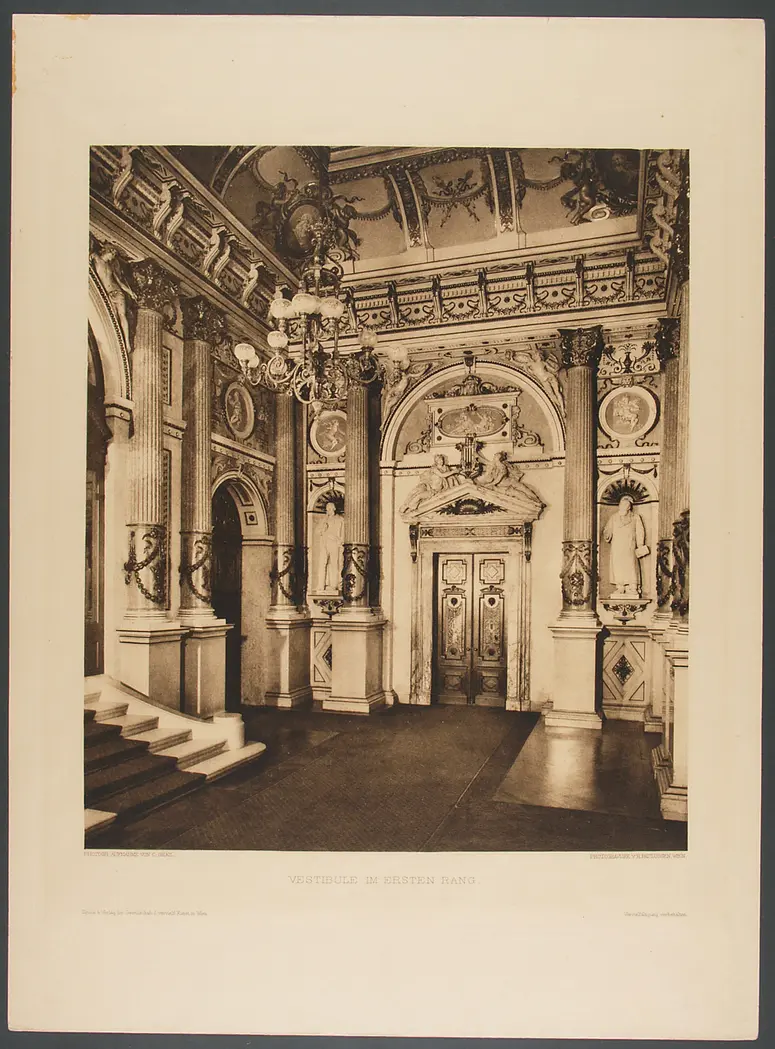 Wien, Burgtheater, Titel in Vorlageform: Vestibule im ersten Rang