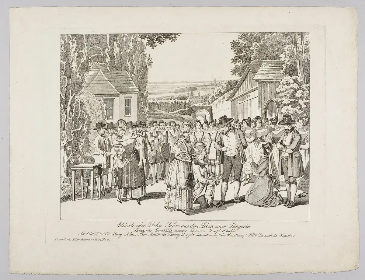 Adelaide oder Zehn Jahre aus dem Leben einer Sängerin, Titel der Serie: Theatralische Bilder-Gallerie, Name der Zeitschrift: Wiener Theaterzeitung