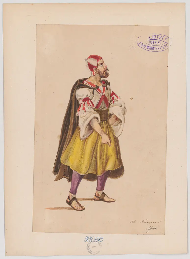 Judith, Titel der Serie: Figurinen des k.k. Hof-Burgtheaters