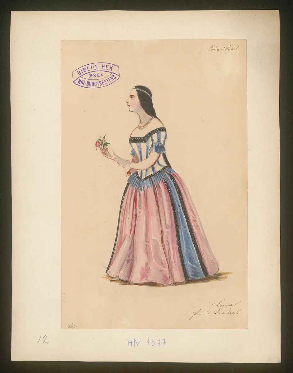 Cäcilia von Albano, Titel der Serie: Figurinen des k.k. Hof-Burgtheaters