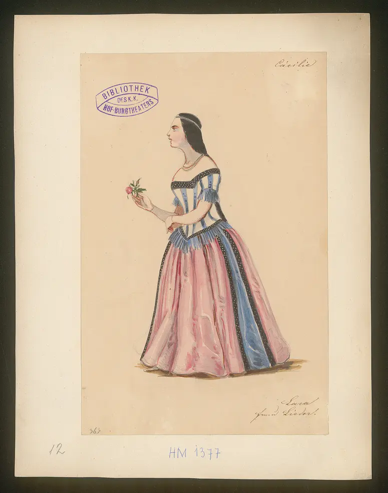 Cäcilia von Albano, Titel der Serie: Figurinen des k.k. Hof-Burgtheaters