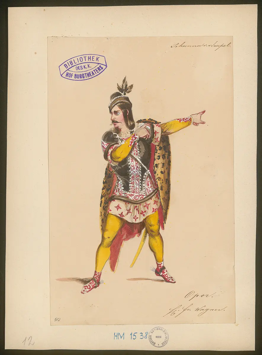 Johanna von Neapel, Titel der Serie: Figurinen des k.k. Hof-Burgtheaters