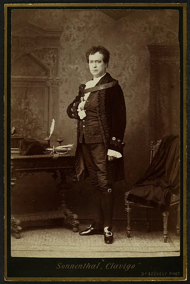 Adolf von Sonnenthal, Verweis auf Stücktitel: Clavigo