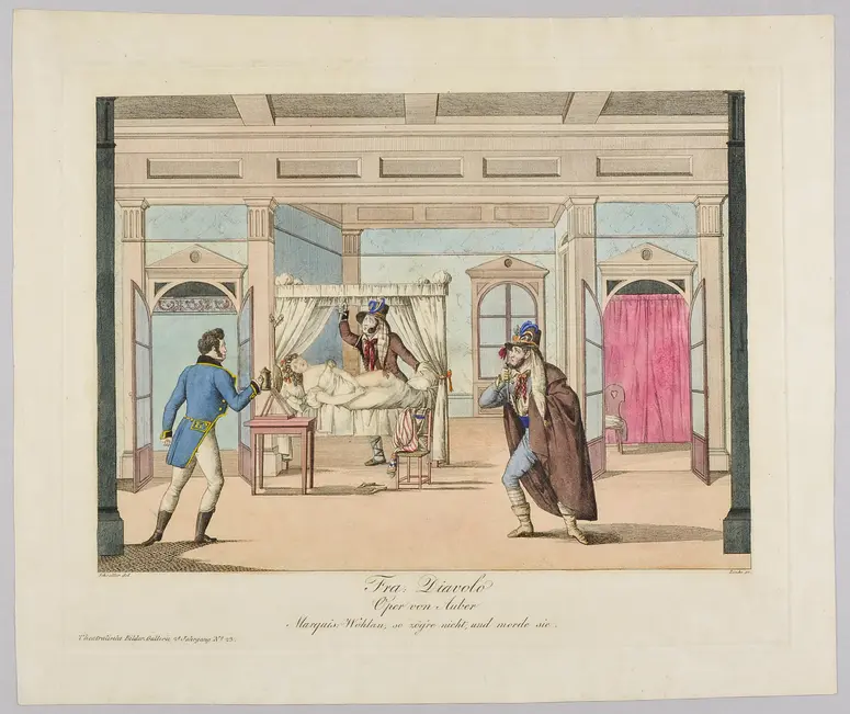 Fra Diavolo, Titel in Vorlageform: Fra: Diavolo, Titel der Serie: Theatralische Bilder-Gallerie, Name der Zeitschrift: Wiener Theaterzeitung