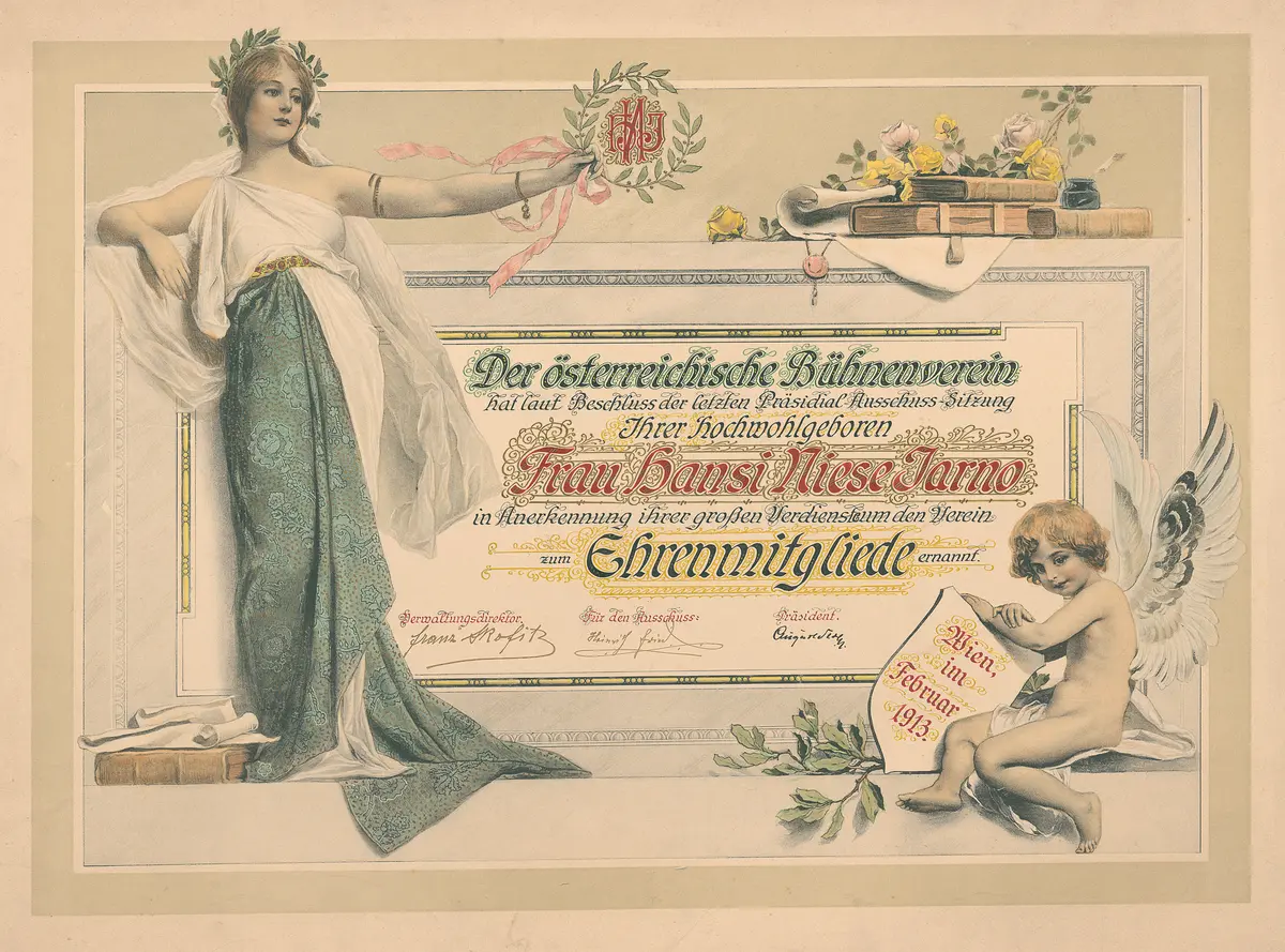 Ernennung zum Ehrenmitglied des Österreichischen Bühnenvereins