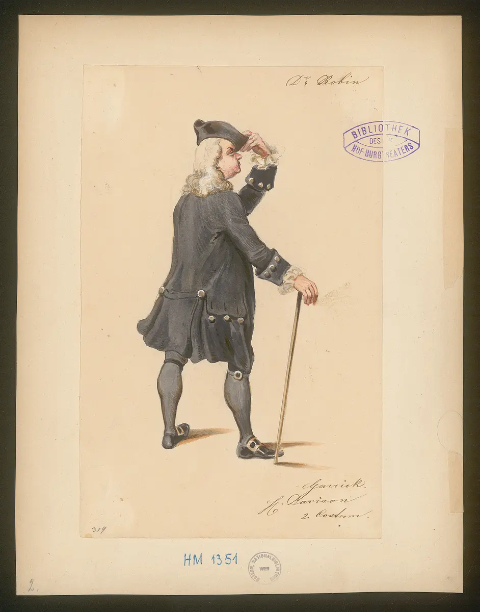 Doktor Robin, Originaltitel: Le Docteur Robin, Titel der Serie: Figurinen des k.k. Hof-Burgtheaters