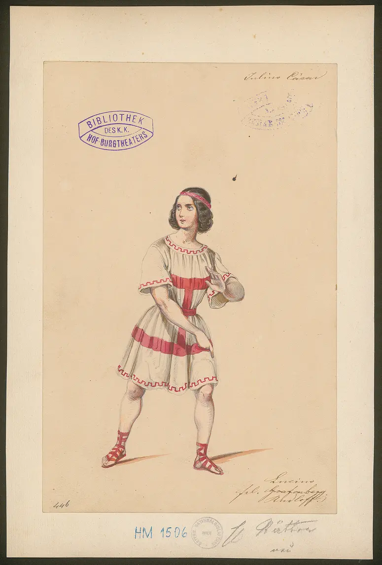 Julius Cäsar, Originaltitel: The Tragedy of Julius Caesar, Titel der Serie: Figurinen des k.k. Hof-Burgtheaters