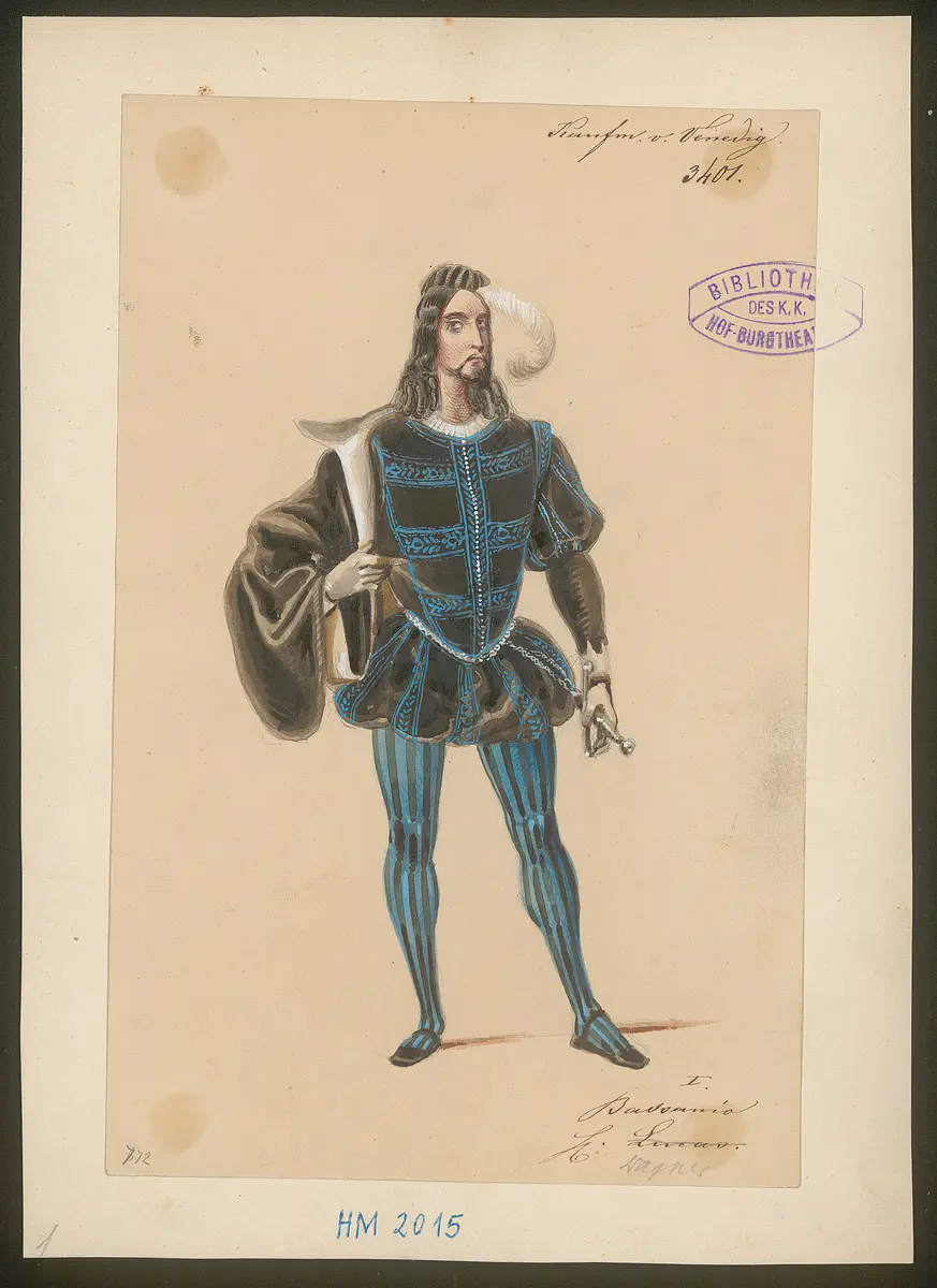 Der Kaufmann von Venedig, Originaltitel: The Merchant of Venice, Titel der Serie: Figurinen des k.k. Hof-Burgtheaters