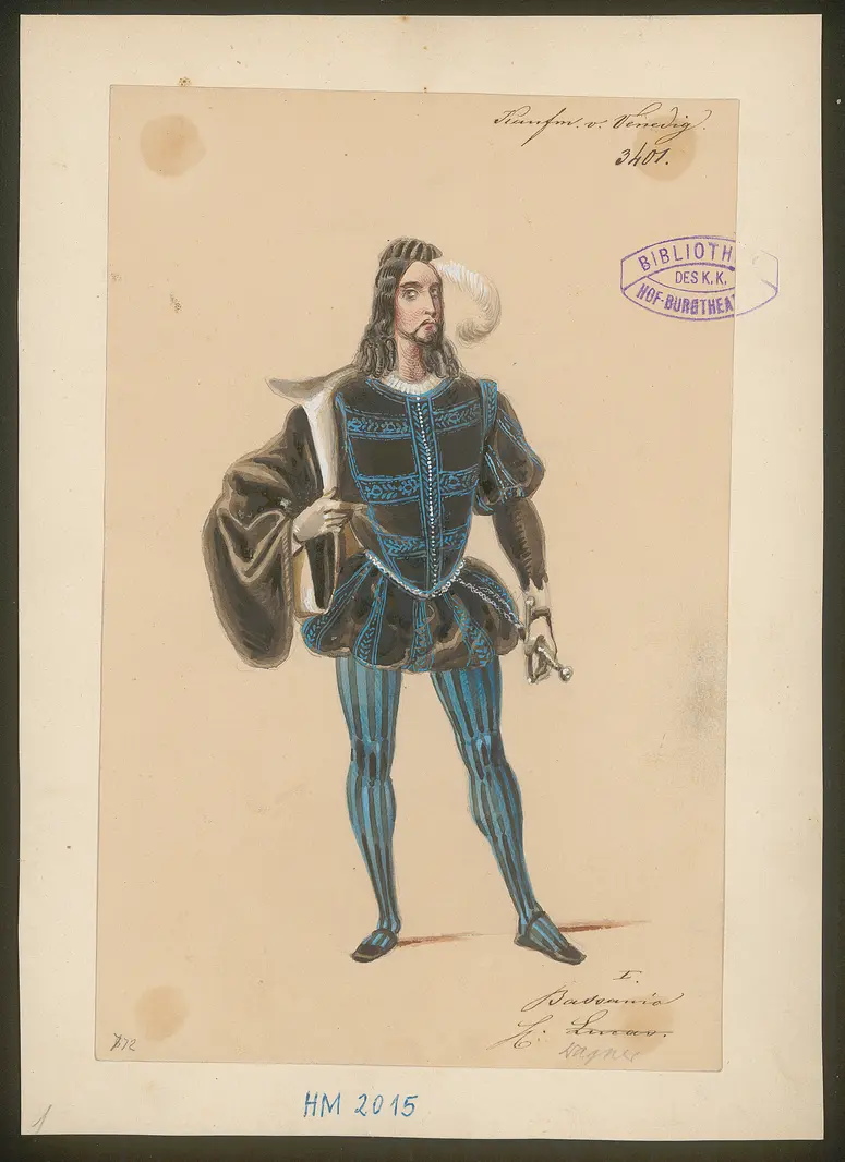 Der Kaufmann von Venedig, Originaltitel: The Merchant of Venice, Titel der Serie: Figurinen des k.k. Hof-Burgtheaters