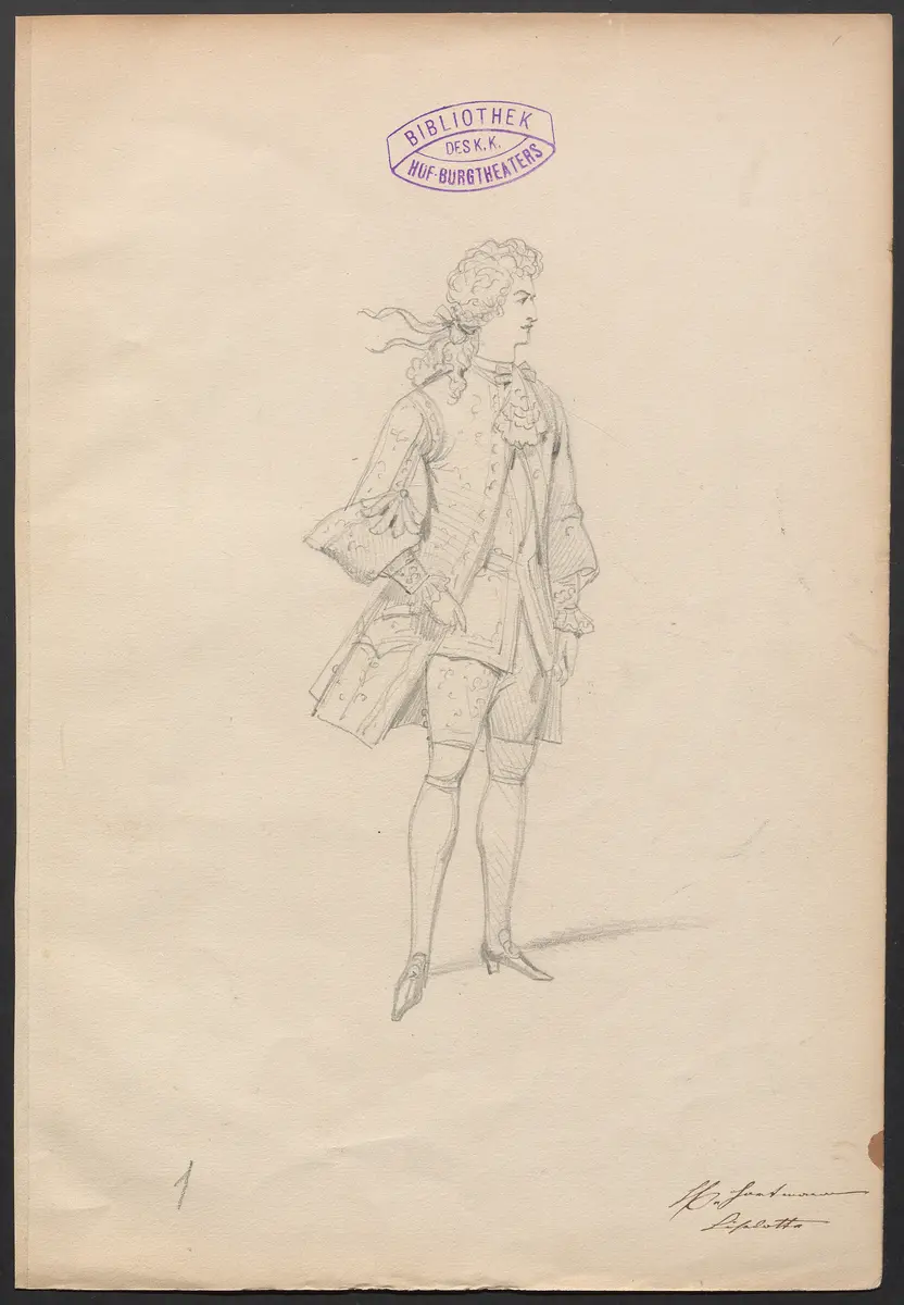Liselotte, Titel der Serie: Figurinen des k.k. Hof-Burgtheaters