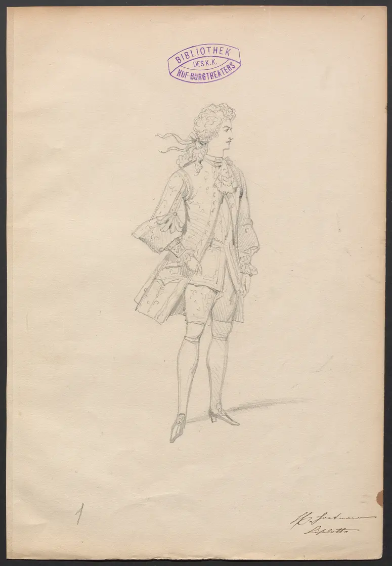 Liselotte, Titel der Serie: Figurinen des k.k. Hof-Burgtheaters
