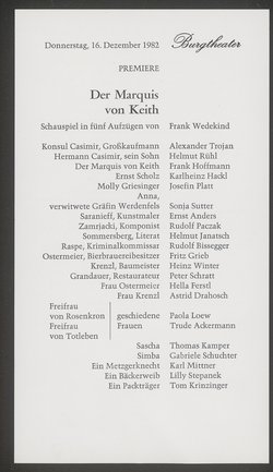 Der Marquis von Keith