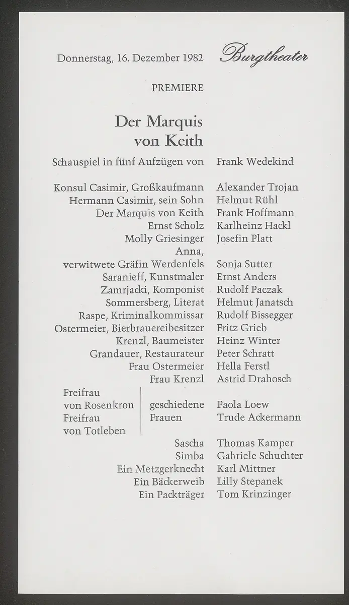 Der Marquis von Keith