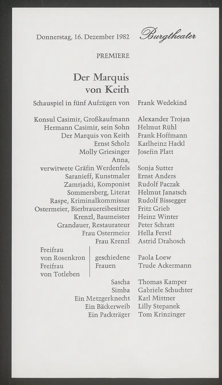 Der Marquis von Keith