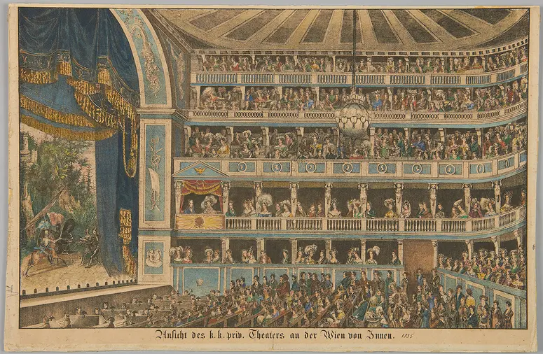 Wien, Theater an der Wien, Titel in Vorlageform: Ansicht des k.k. privat. Theaters an der Wien von Innen