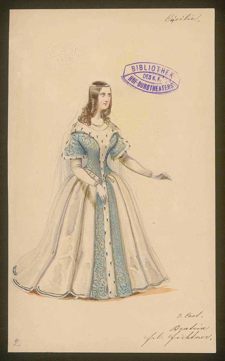 Cäcilia von Albano, Titel der Serie: Figurinen des k.k. Hof-Burgtheaters