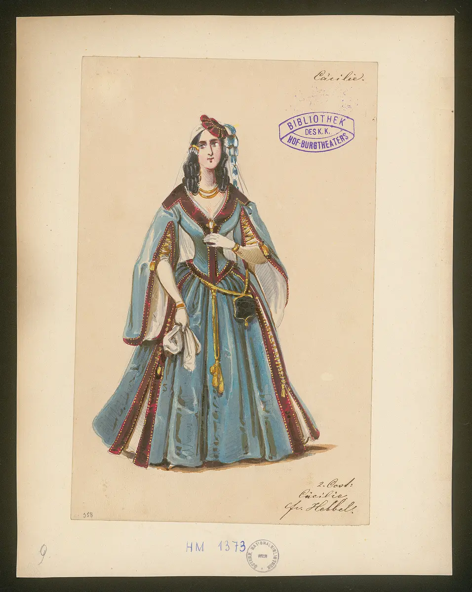 Cäcilia von Albano, Titel der Serie: Figurinen des k.k. Hof-Burgtheaters