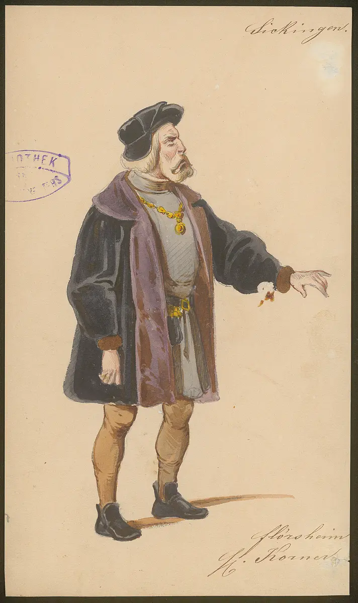Franz von Sickingen, Titel der Serie: Figurinen des k.k. Hof-Burgtheaters