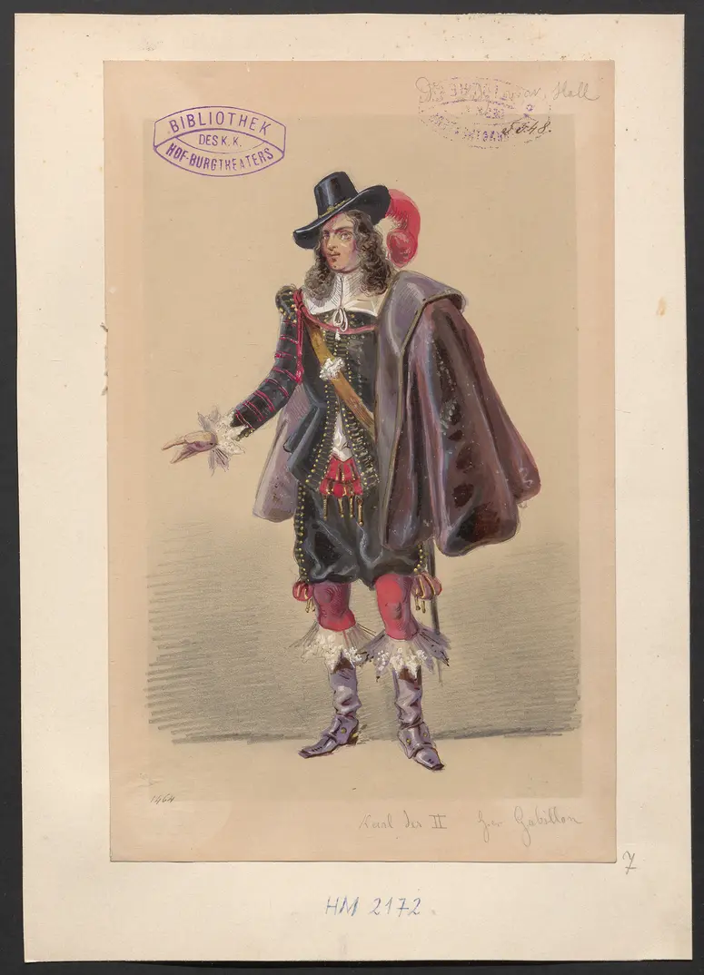 Die Lady von Worsley-Hall, Titel der Serie: Figurinen des k.k. Hof-Burgtheaters