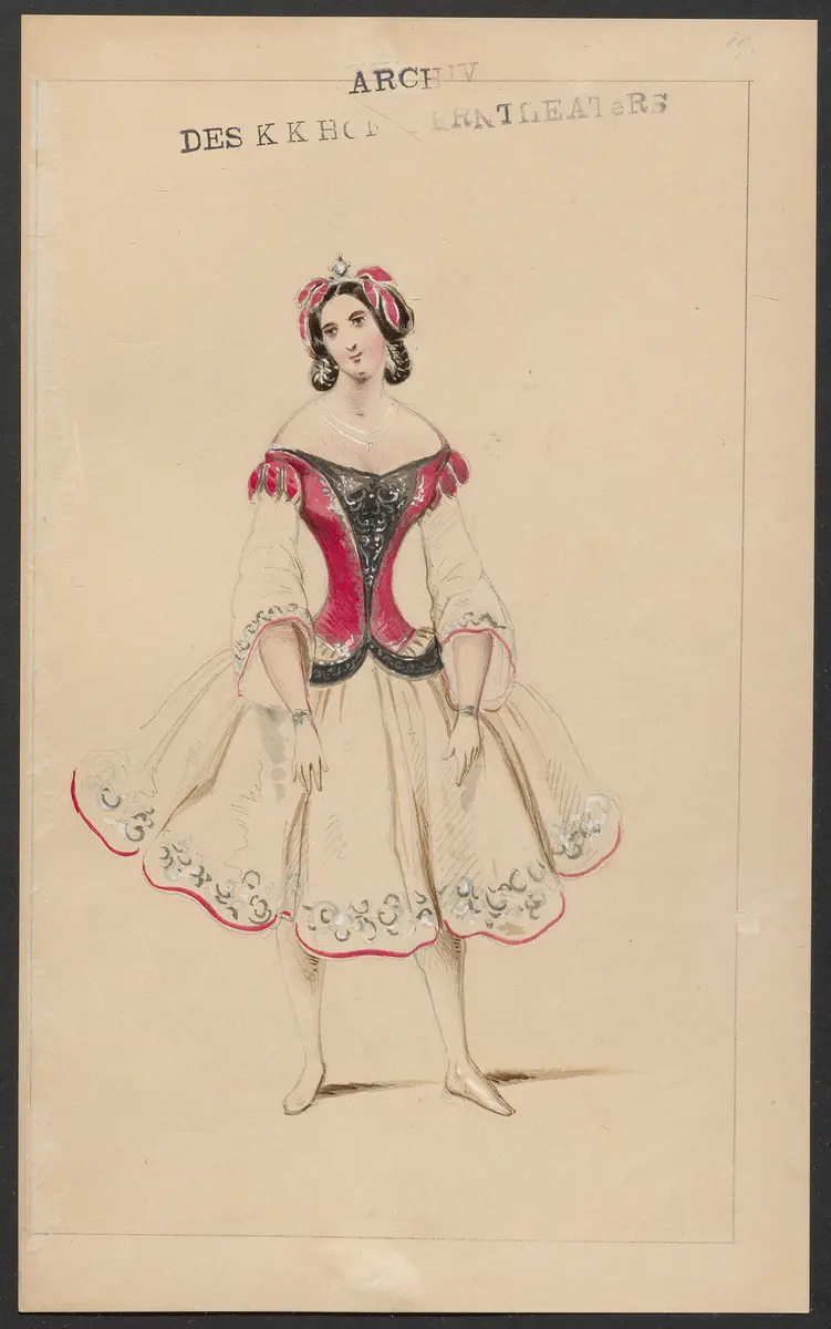 Odetta, Originaltitel: Odette, ou la Démence de Charles VI, Titel der Serie: Figurinen des k.k. Hofoperntheaters
