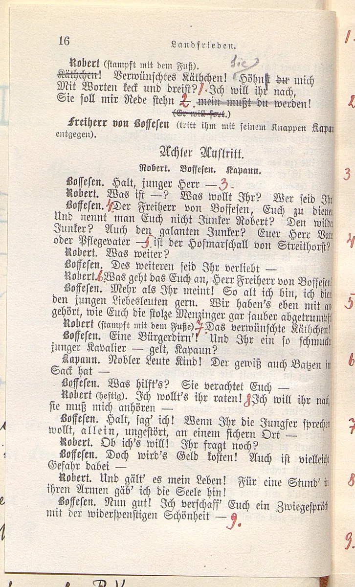Landfrieden. Deutsche Komödie in drei Aufzügen