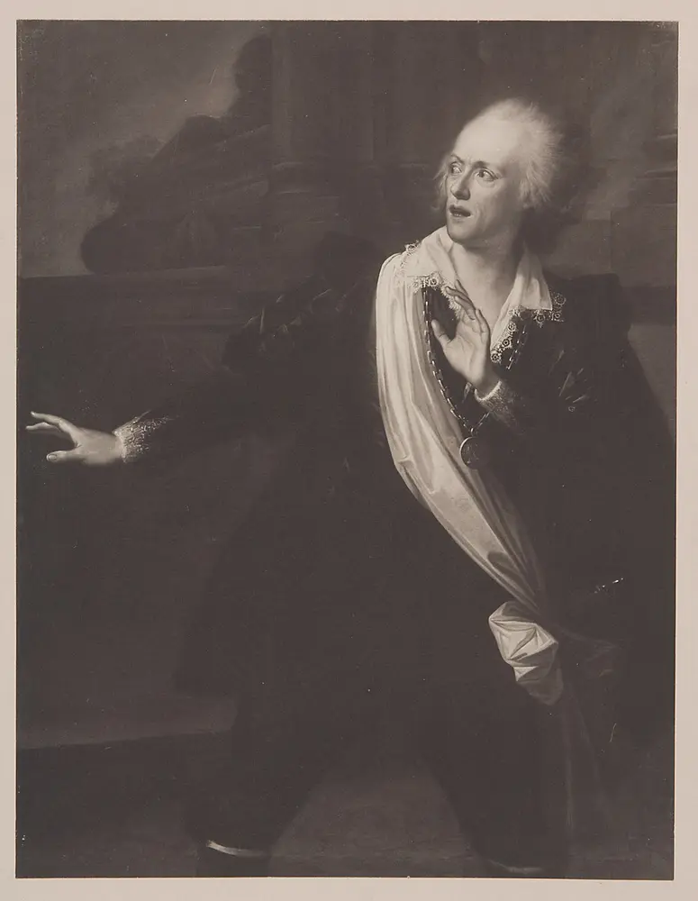 Joseph Lange, Verweis auf Stücktitel: Hamlet, Titel der Serie: Ehrengalerie des K.K. Hof-Burgtheaters