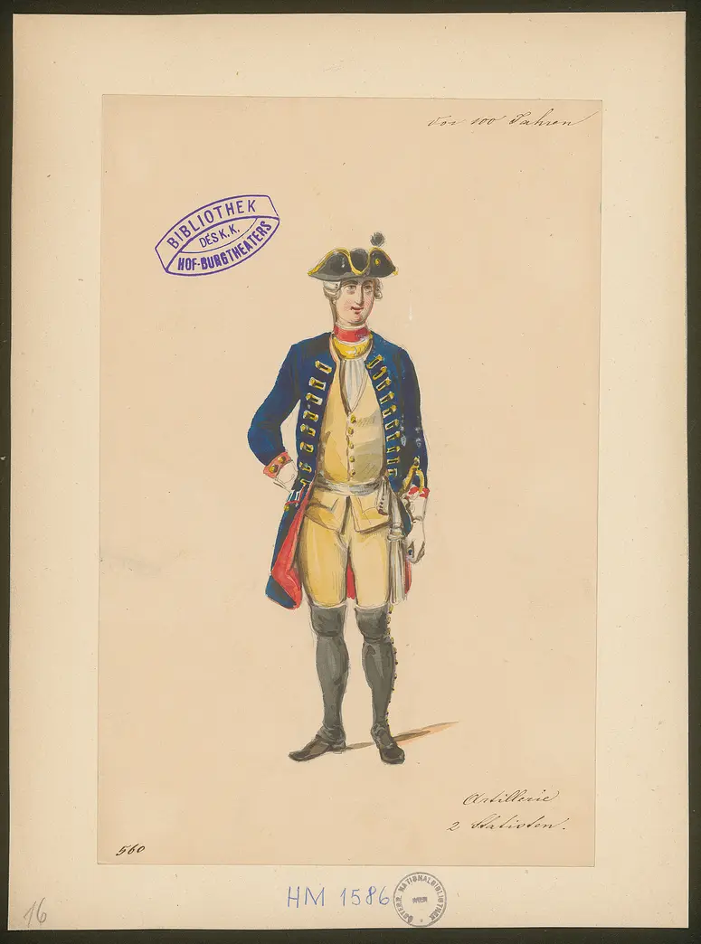 Vor hundert Jahren, Titel der Serie: Figurinen des k.k. Hof-Burgtheaters