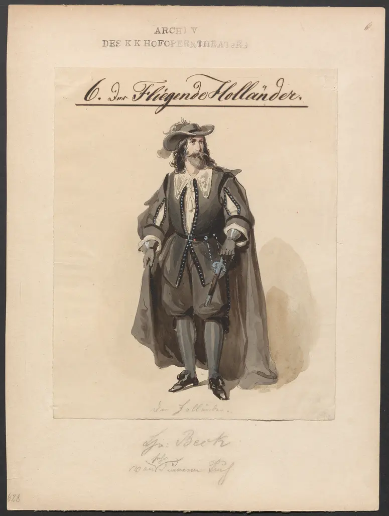 Der fliegende Holländer, Titel der Serie: Figurinen des k.k. Hofoperntheaters