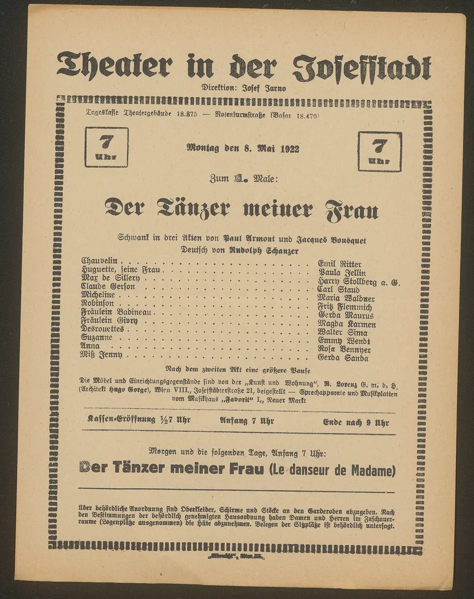 Der Tänzer meiner Frau, Le danseur de Madame (Originaltitel)