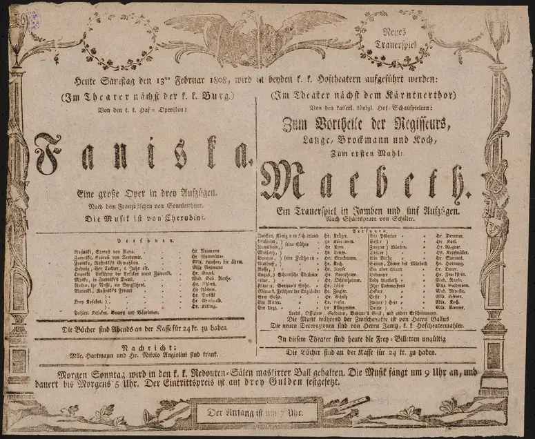 Macbeth, Faniska
