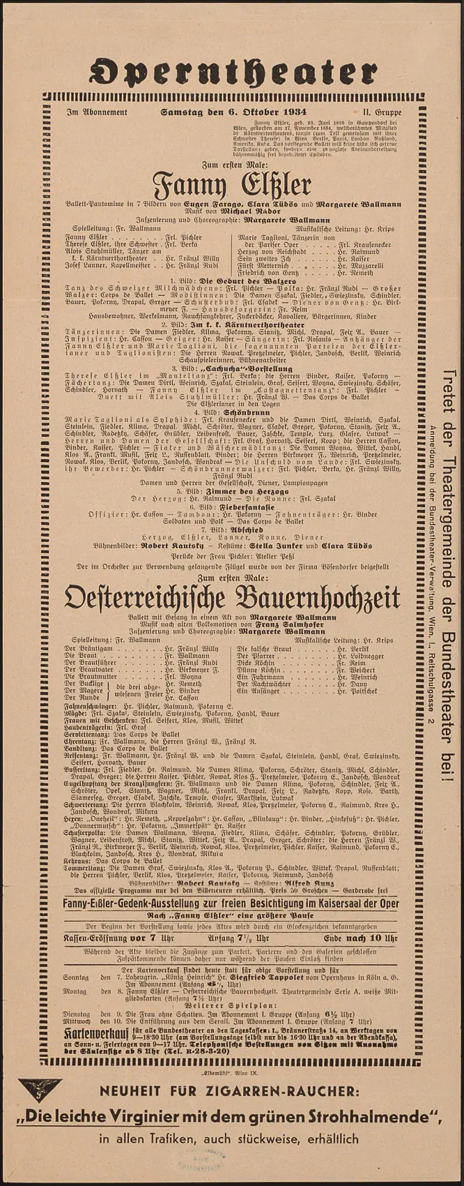 Fanny Elssler, Österreichische Bauernhochzeit