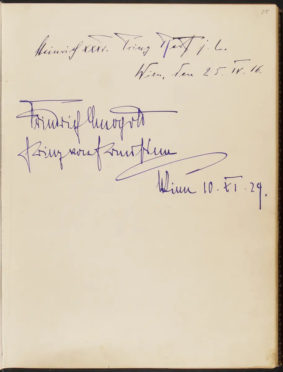 Gästebuch. Atelier Franz-Xaver Setzer, Wien