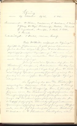 Protokolle der Ausschusssitzungen des Vereines des Deutschen Volkstheaters in Wien