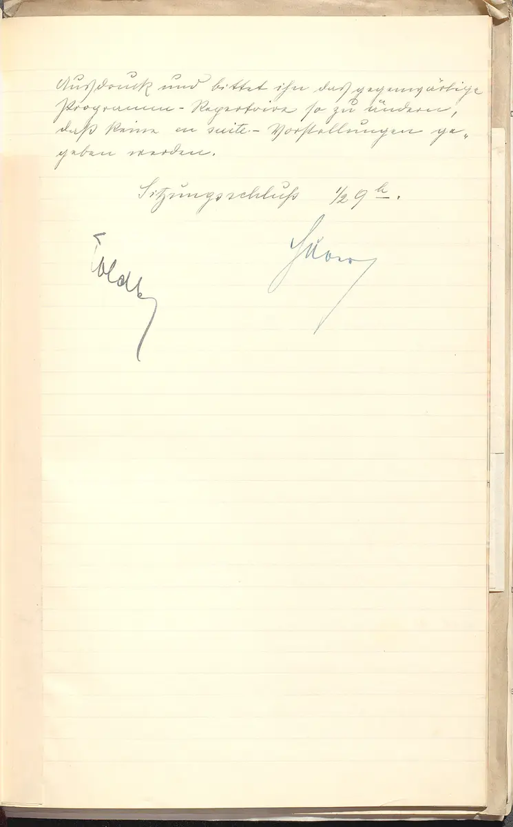 Protokolle der Ausschusssitzungen des Vereines des Deutschen Volkstheaters in Wien
