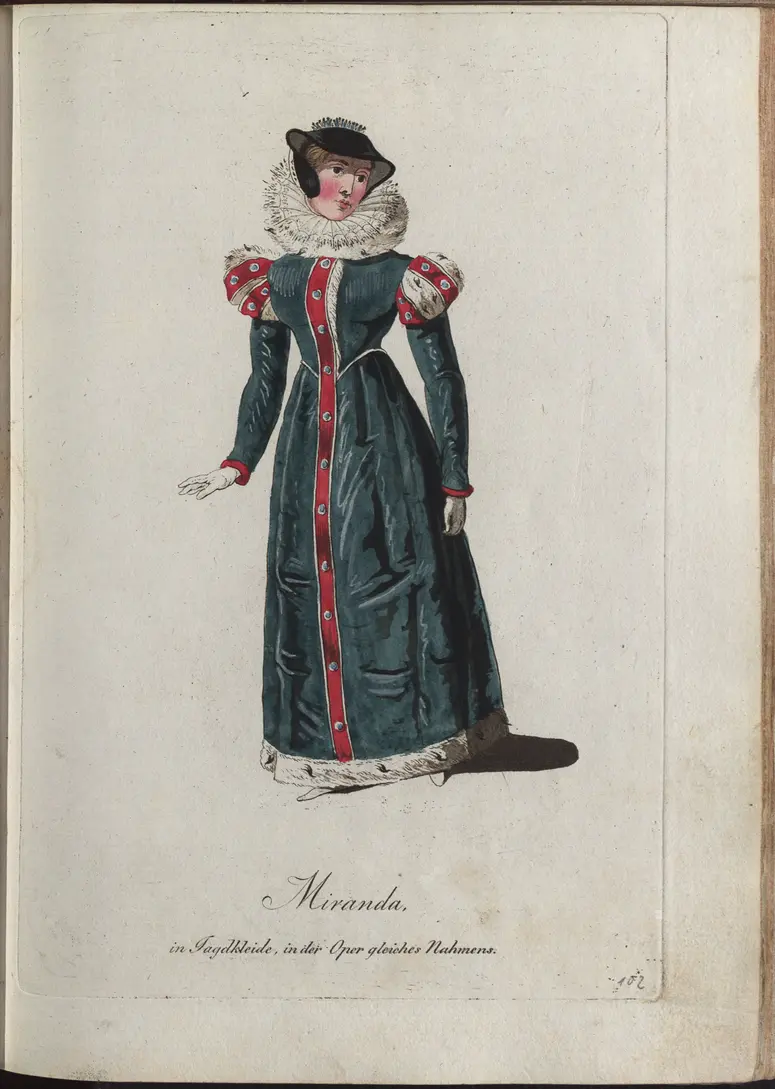 Miranda, Titel der Serie: Auswahl schöner Costumes für Theater- und Ball-Anzüge