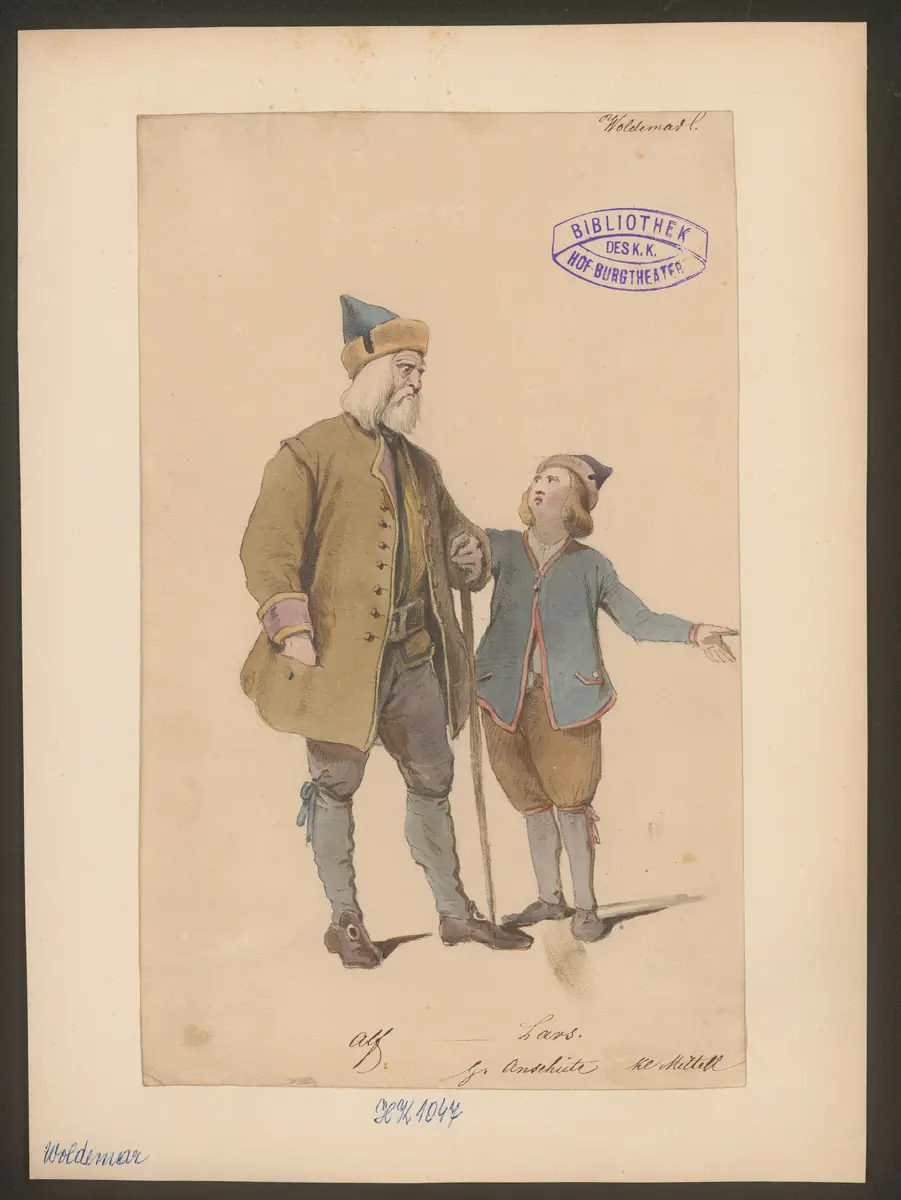 Woldemar, Titel der Serie: Figurinen des k.k. Hof-Burgtheaters