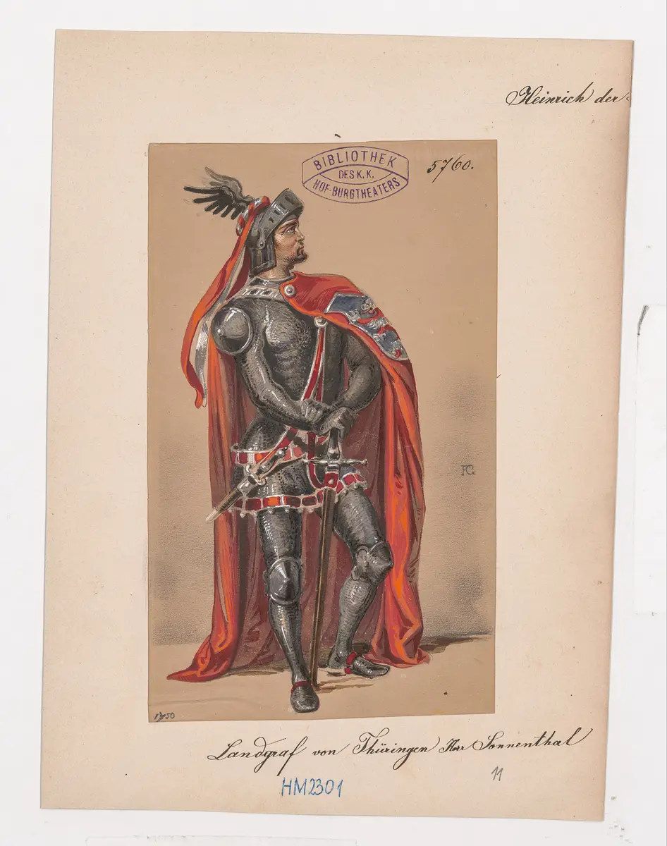 Heinrich der Löwe, Titel der Serie: Figurinen des k.k. Hof-Burgtheaters