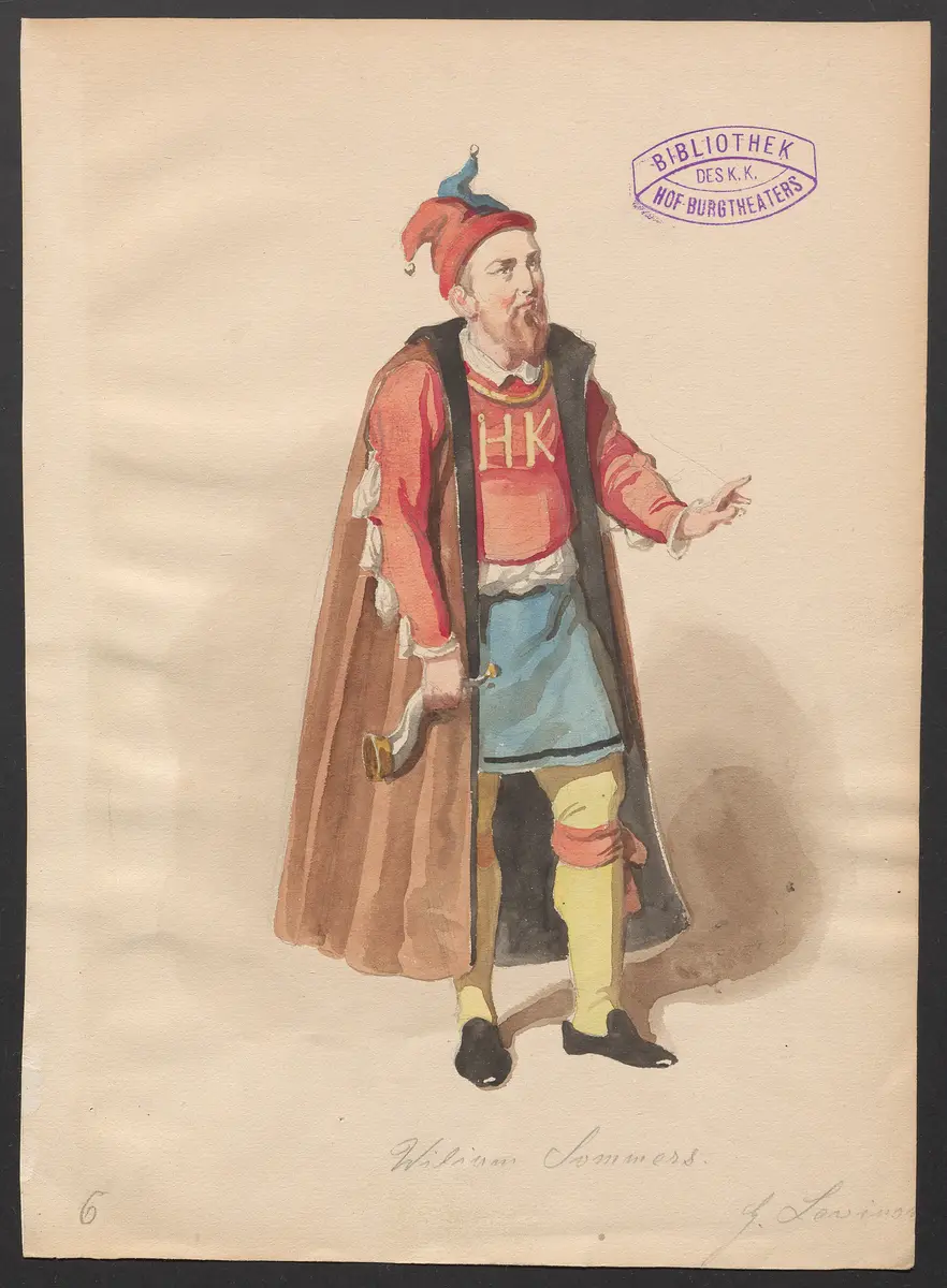 Katharina Howard, Titel der Serie: Figurinen des k.k. Hof-Burgtheaters
