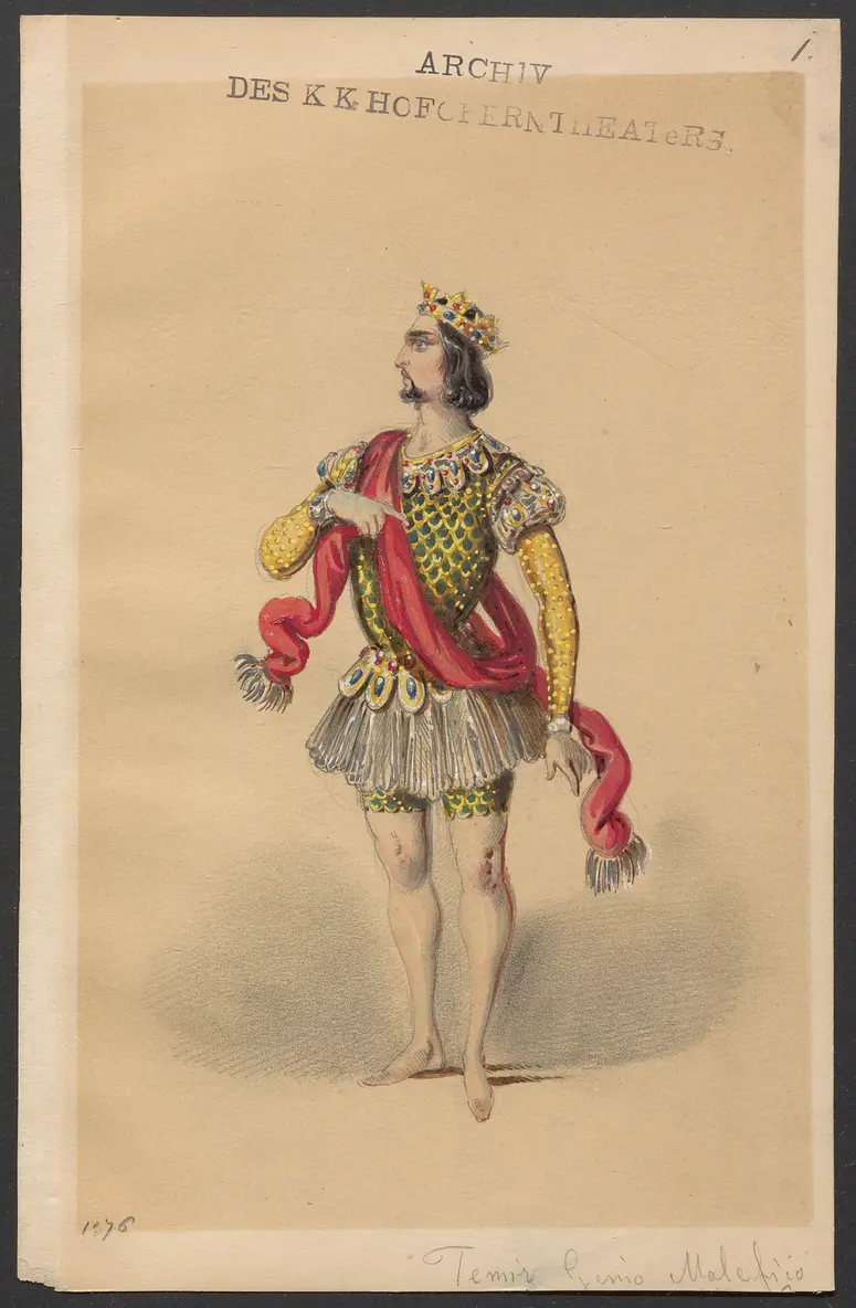 Das goldene Pferd, Titel der Serie: Figurinen des k.k. Hofoperntheaters
