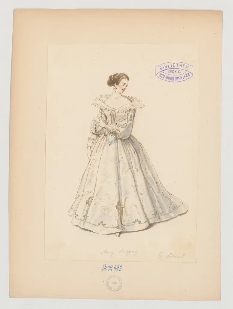 Marie von Medicis, Titel der Serie: Figurinen des k.k. Hof-Burgtheaters