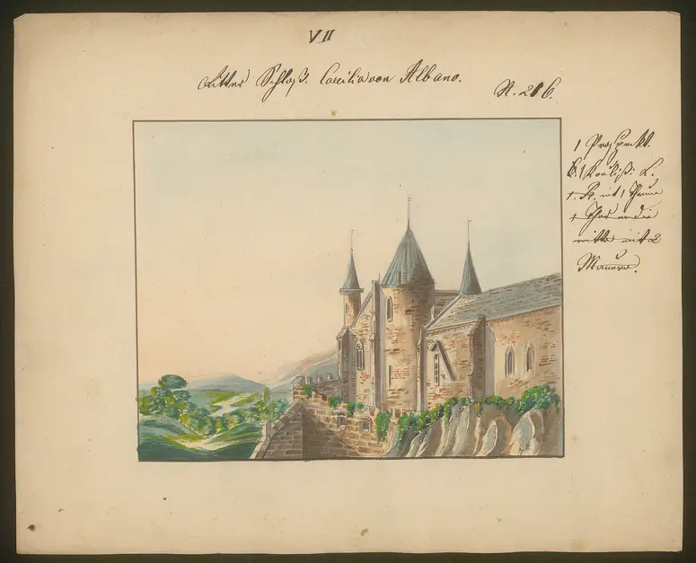 Cäcilia von Albano, Titel der Serie: Dekorationsfundus der Hoftheater (Altbestand aus der ersten Hälfte des 19. Jh.)