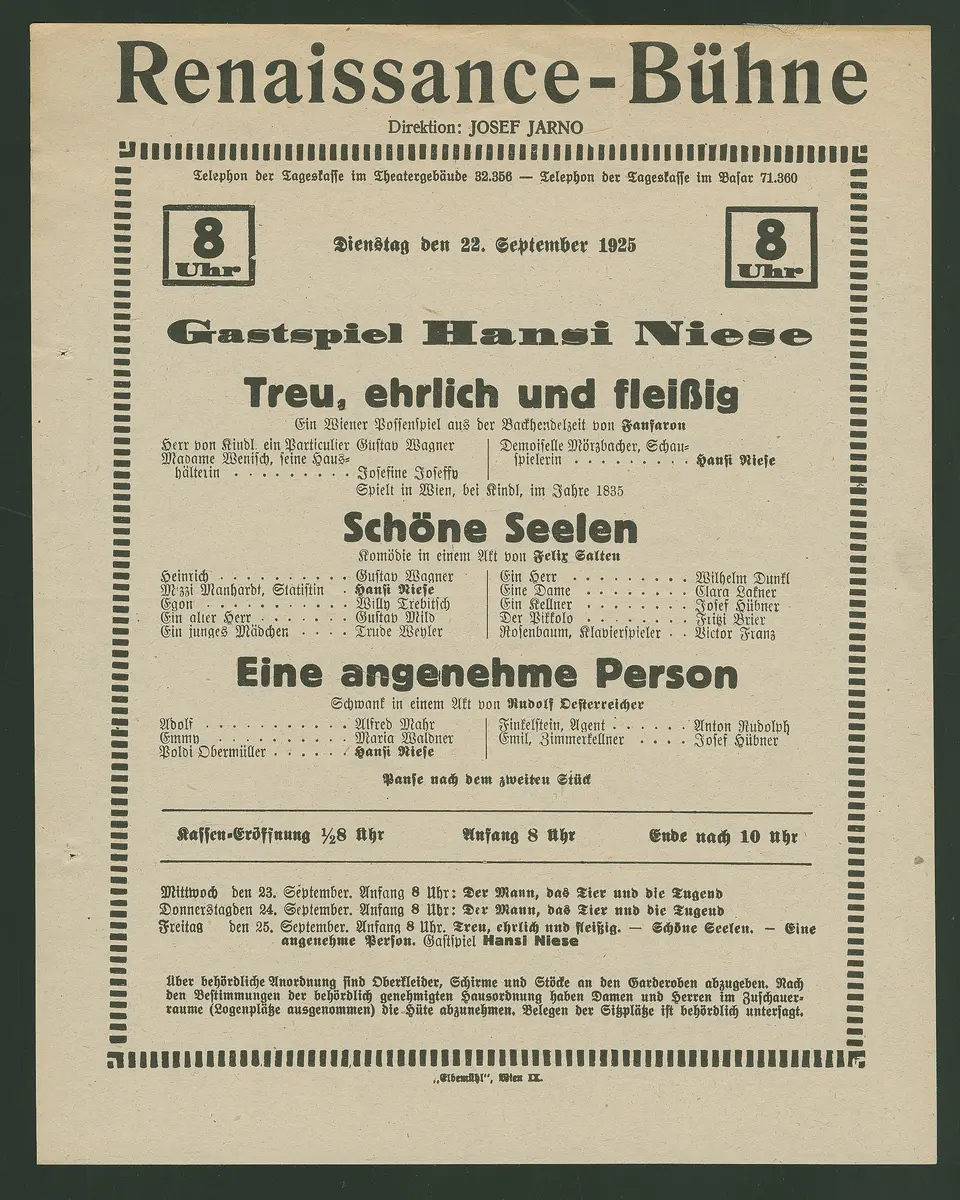 Treu, ehrlich und fleißig, Schöne Seelen, Eine angenehme Person