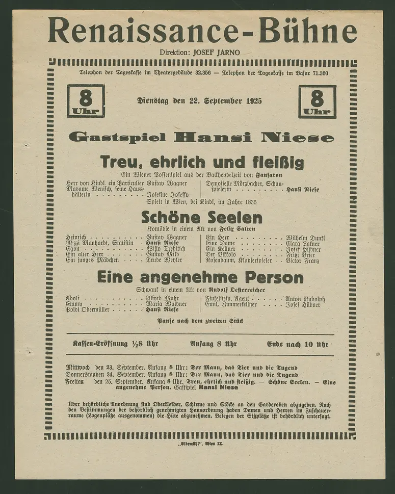 Treu, ehrlich und fleißig, Schöne Seelen, Eine angenehme Person